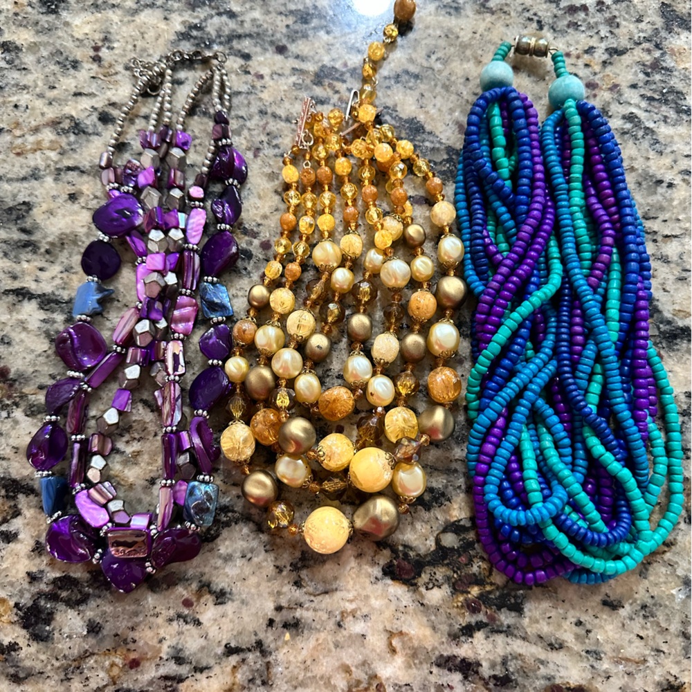 Elegant Multicolor Beaded Necklace Set